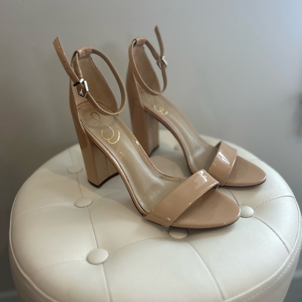 Sam Edelman Nude Block Heel Sandals